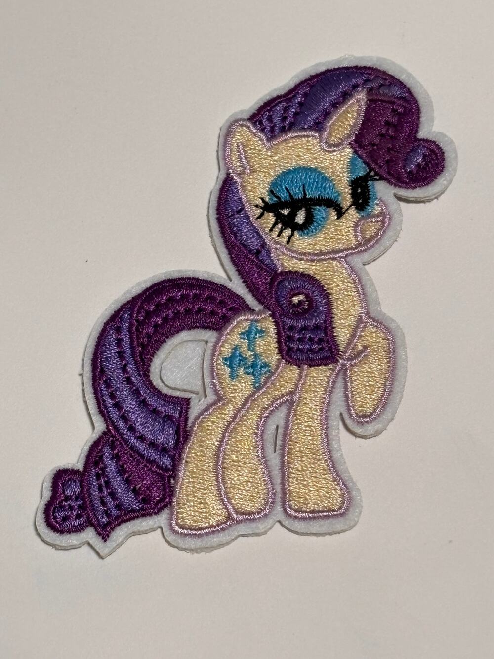 My Little Pony Rarity Walking Figure Die-Cut Embroidered Patch New 3.5” Purple